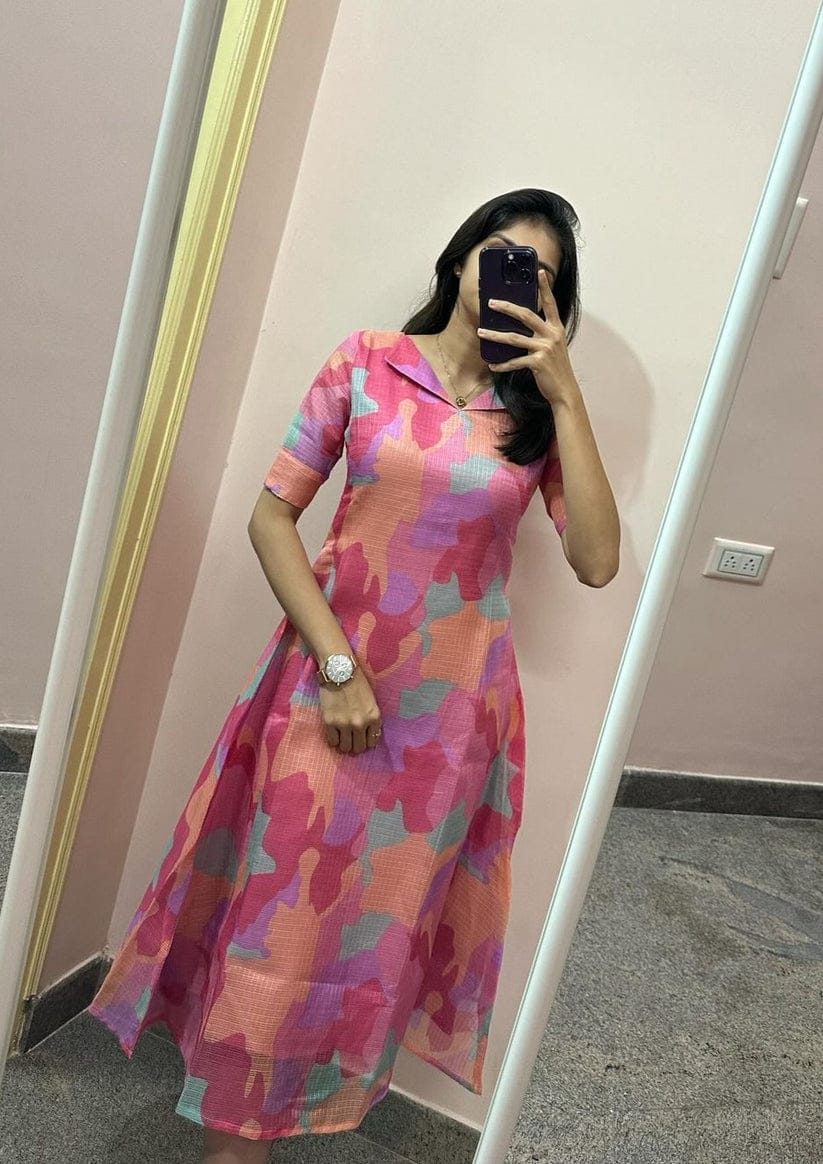 Maxi Kota Doria Kurti