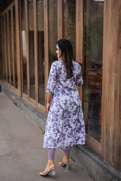 Daily Wear Prachy Lavendar Lounge kurti
