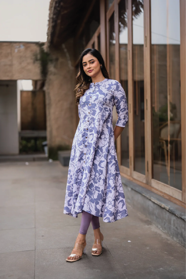 Daily Wear Prachy Lavendar Lounge kurti
