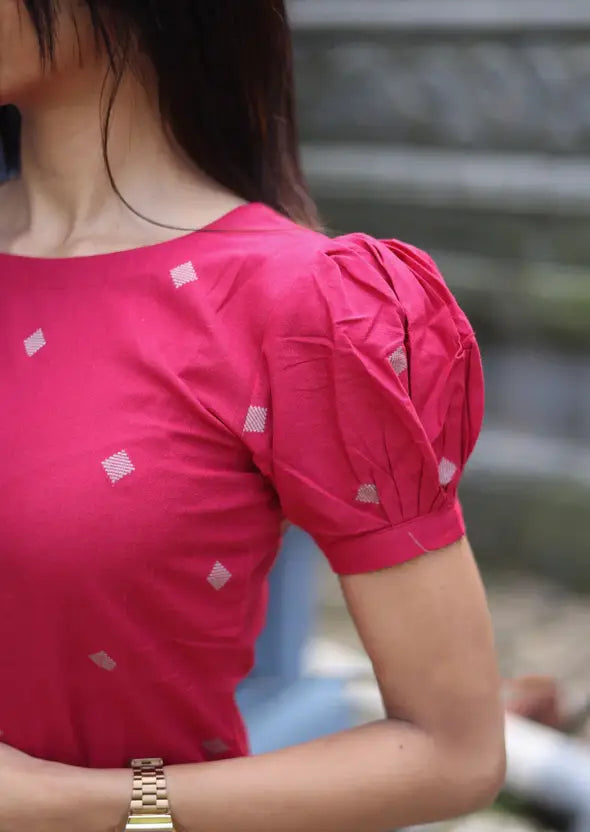 Pink Blossom Cotton Kurti