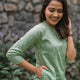 Mint Green Floral Comfort Kurti