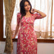 Blush Pink Flower Cotton Kurti