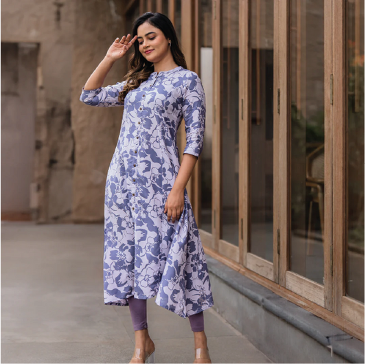Daily Wear Prachy Lavendar Lounge kurti