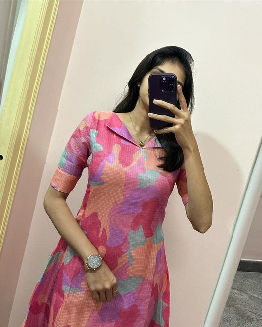 Maxi Kota Doria Kurti