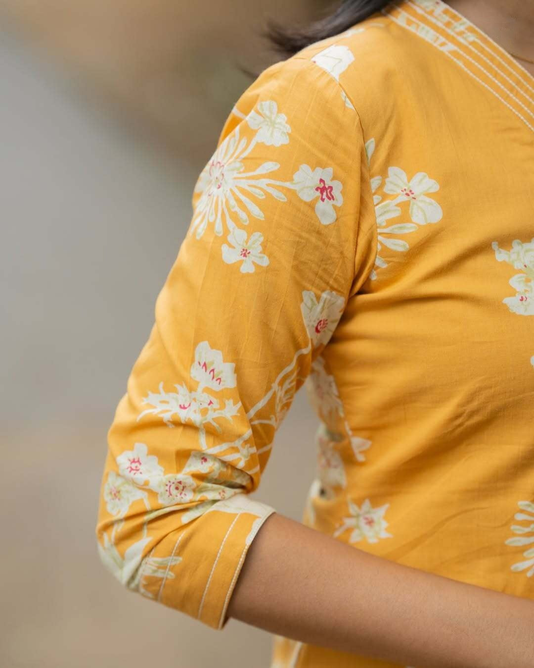Mustard Magic Cotton Kurti